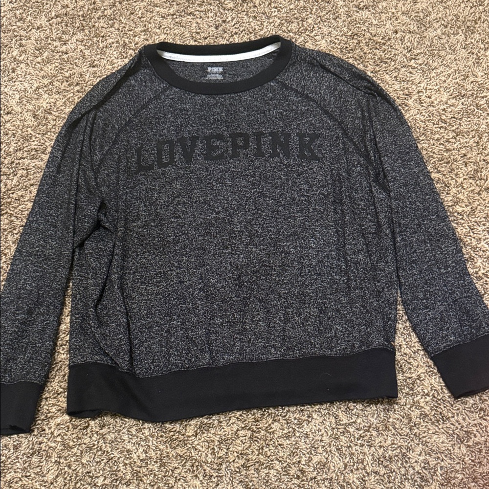 Victoria's Secret Black and Gray Long Sleeve Tee